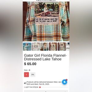 NWT angry minnow flannel